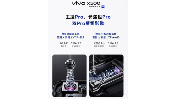 vivo X500 Series sẽ có hệ thống camera chất lượng cao