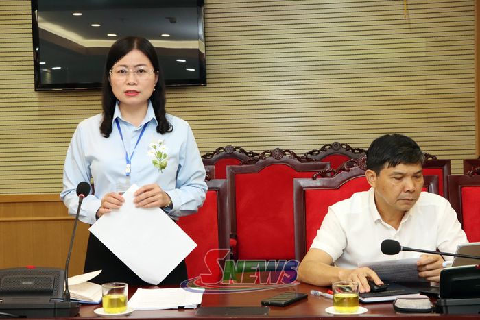 Lãnh đạo Sở KH&CN phát biểu tại cuộc làm việc.