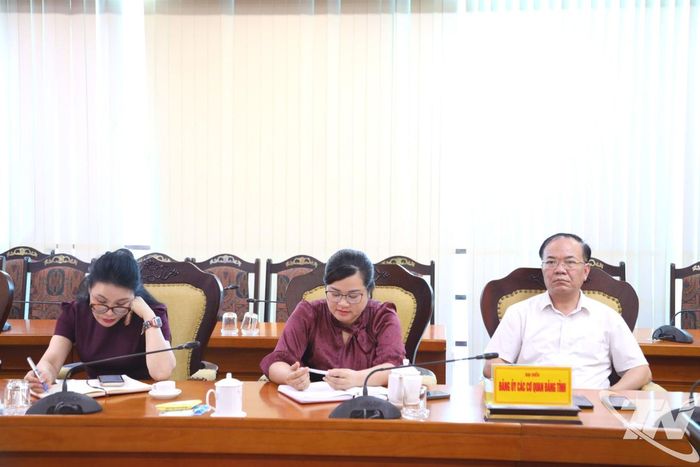 Các đại biểu tham dự Hội nghị tại điểm cầu tỉnh Thái Nguyên.