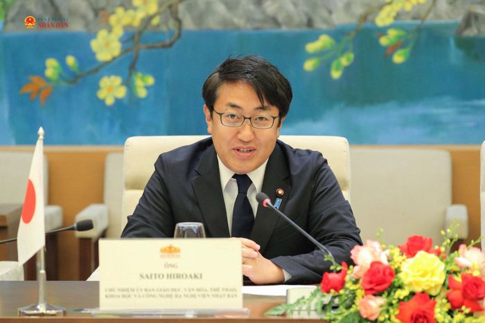 Chủ nhiệm Ủy ban Giáo dục, Văn hóa, Thể thao, Khoa học và Công nghệ của Hạ Nghị viện Nhật Bản Saito Hiroaki