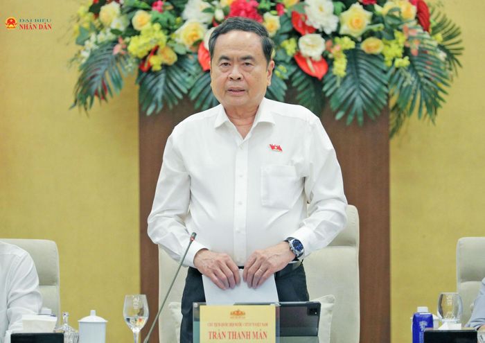 Chủ tịch Quốc hội Trần Thanh Mẫn phát biểu khai mạc Phiên họp. Ảnh: Hồ Long
