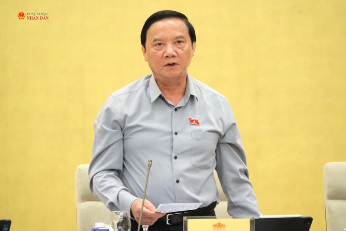 Phó Chủ tịch Quốc hội Nguyễn Khắc Định phát biểu tại phiên họp