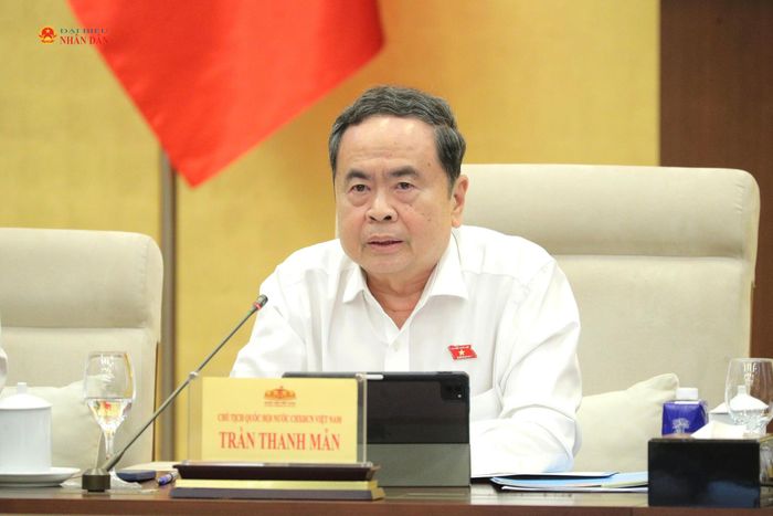 Chủ tịch Quốc hội Trần Thanh Mẫn phát biểu tại phiên họp
