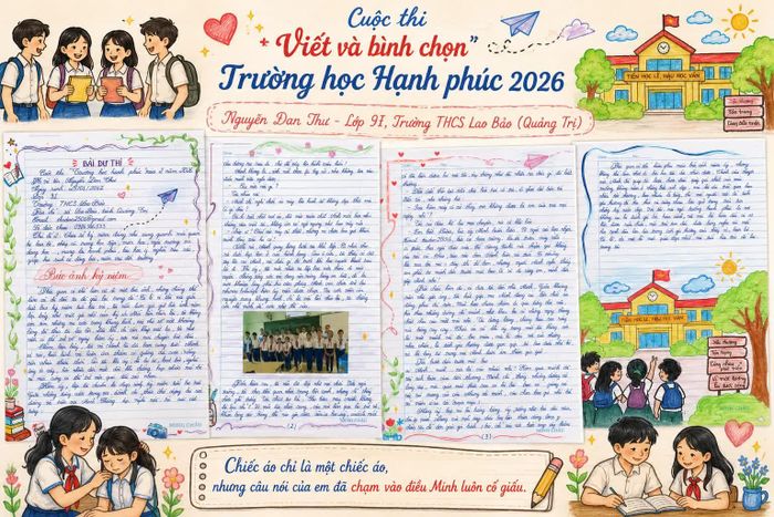 Bài thi "Bức ảnh kỷ niệm" được đăng tải trên Diễn đàn trẻ em Việt Nam.