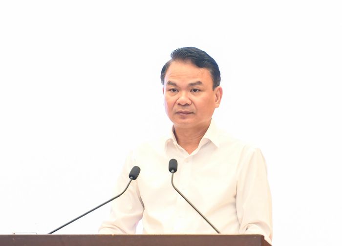 Bộ trưởng Đặng Xuân Phong thông tin tại Họp báo. Ảnh: Như Ý