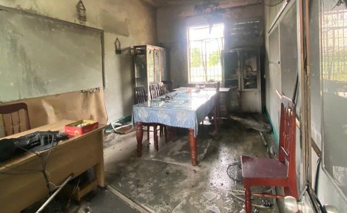 Hiện trường vụ việc. (Ảnh: Q.N)