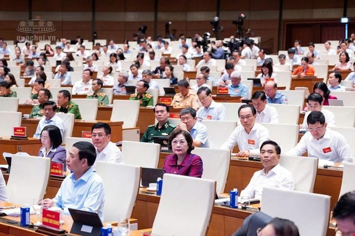 Các đại biểu tham dự hội nghị tại điểm cầu Trung ương. Ảnh: Quochoi.vn