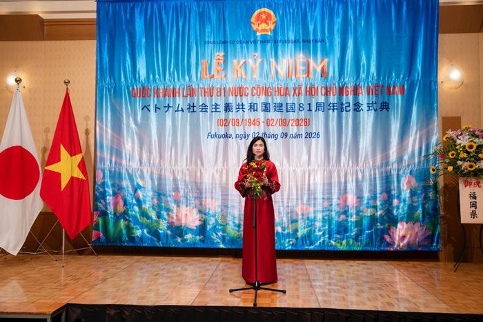 Tổng Lãnh sự Việt Nam tại Fukuoka Trịnh Thị Mai Phương phát biểu tại sự kiện. Ảnh: Duy Hùng