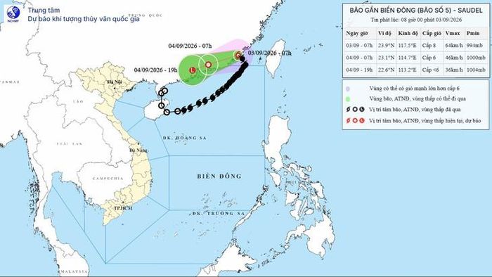 Bão số 5 có đường đi dị thường.