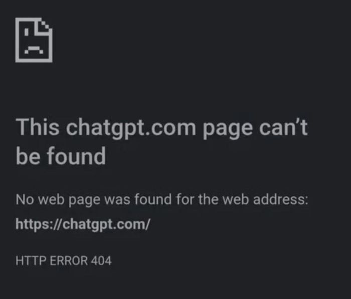 Một người dùng chụp màn hình thông báo lỗi của ChatGPT. Ảnh: Instagram.