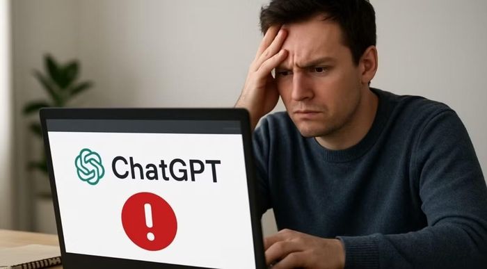 Hình minh họa người dùng "đau đầu" khi các chatbot AI bị lỗi. Ảnh: GT.