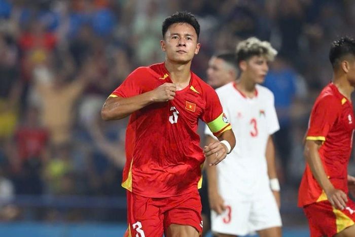 U20 Việt Nam có quá ít cầu thủ đang chơi V.League như Quốc Khánh. Ảnh: VFF.