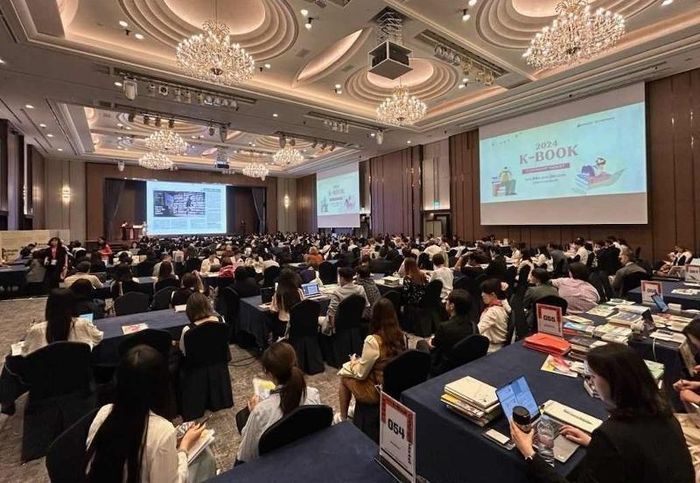 Khung cảnh tại Hội nghị Tiếp thị Bản quyền Sách Hàn Quốc được tổ chức tại Seoul tháng 6/2024. Ảnh: Cơ quan Xúc tiến Công nghiệp Xuất bản và Văn hóa Hàn Quốc