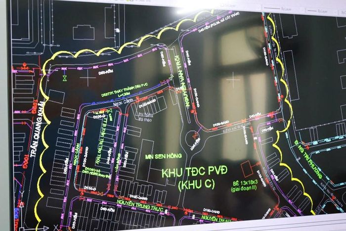 Sơ đồ khu vực đường ống dẫn nước