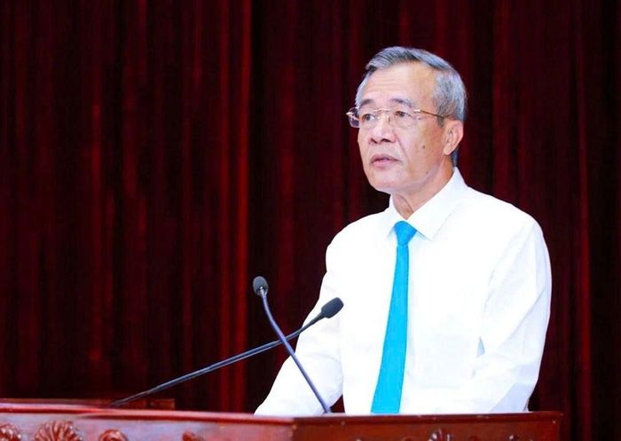 Bí thư Tỉnh ủy Lê Đức Thái phát biểu kết luận hội nghị. Ảnh: Minh Hiếu