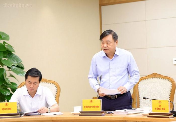Thứ trưởng Bộ NN&MT Nguyễn Hoàng Hiệp phát biểu tại cuộc họp - Ảnh: chinhphu.vn/Gia Huy