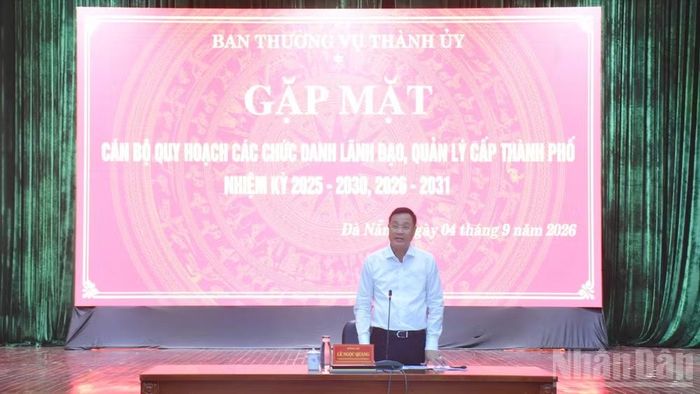 Bí thư Thành ủy Đà Nẵng Lê Ngọc Quang phát biểu tại chương trình.
