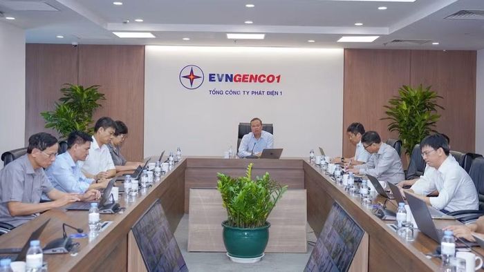 Tổng Giám đốc EVNGENCO1 Lê Hải Đăng phát biểu kết luận hội nghị. (Ảnh: EVNGENCO1 cung cấp)