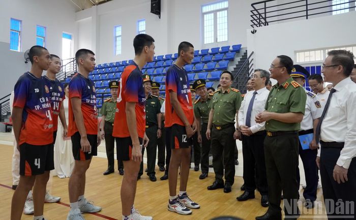 Nhà thi đấu thể thao của Trường Văn hóa Công an nhân dân V. (Ảnh: LÊ ĐÌNH THÌN)