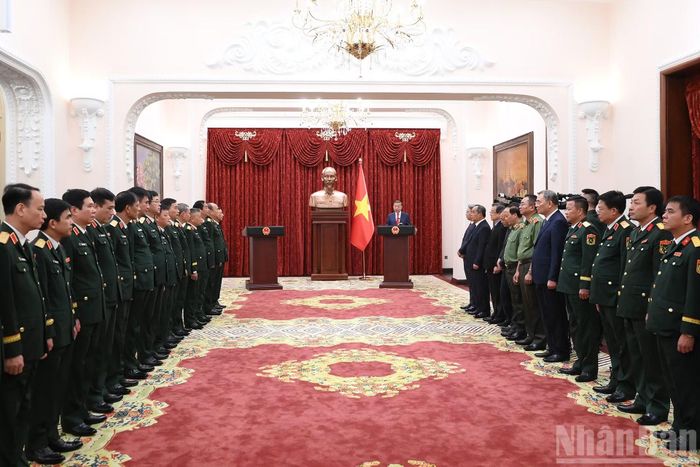 Tổng Bí thư, Chủ tịch nước Tô Lâm phát biểu giao nhiệm vụ cho đồng chí Lê Quang Đạo.