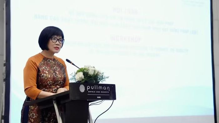 Thứ trưởng Tư pháp Đặng Hoàng Oanh phát biểu khai mạc hội thảo. (Ảnh: TL)