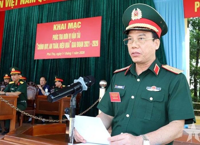 Thiếu tướng Vũ Văn Cường phát biểu khai mạc.