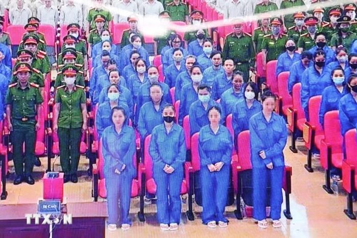 HĐXX TAND TP Hồ Chí Minh tuyên án tử hình 11 bị cáo trong Chuyên án ma túy VN10. Ảnh: TTXVN