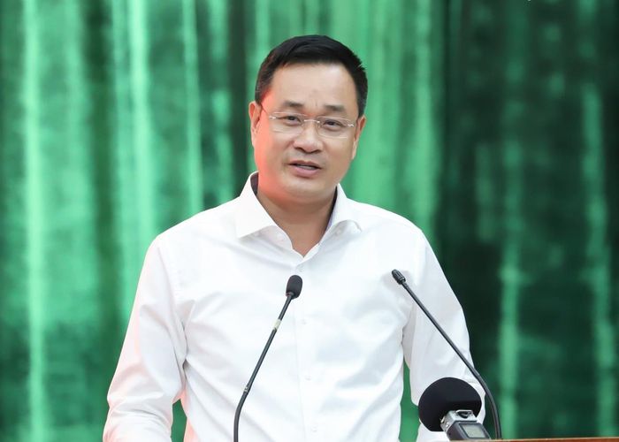 Bí thư Thành ủy Lê Ngọc Quang phát biểu tại buổi gặp mặt