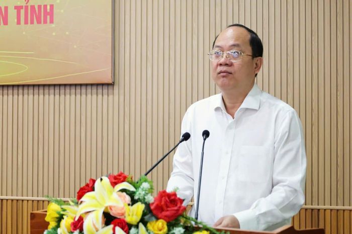 Bí thư Tỉnh ủy Cà Mau Nguyễn Hồ Hải phát biểu chỉ đạo tại hội nghị