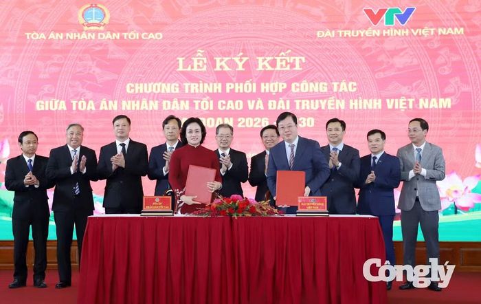 TANDTC và VTV ký kết Chương trình phối hợp công tác giai đoạn 2026-2030.