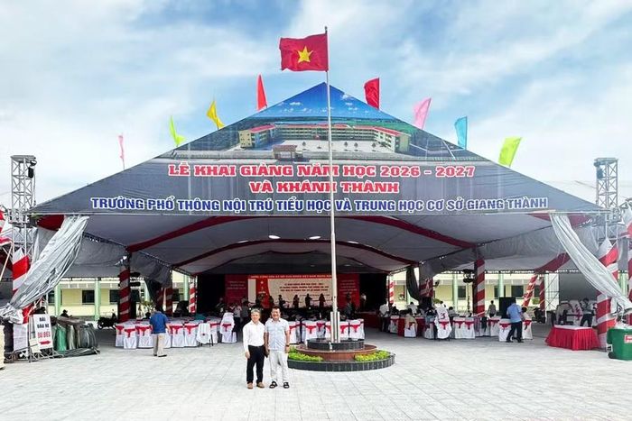 Điểm cầu chính của tỉnh An Giang tại Trường Phổ thông nội trú TH&THCS Giang Thành.