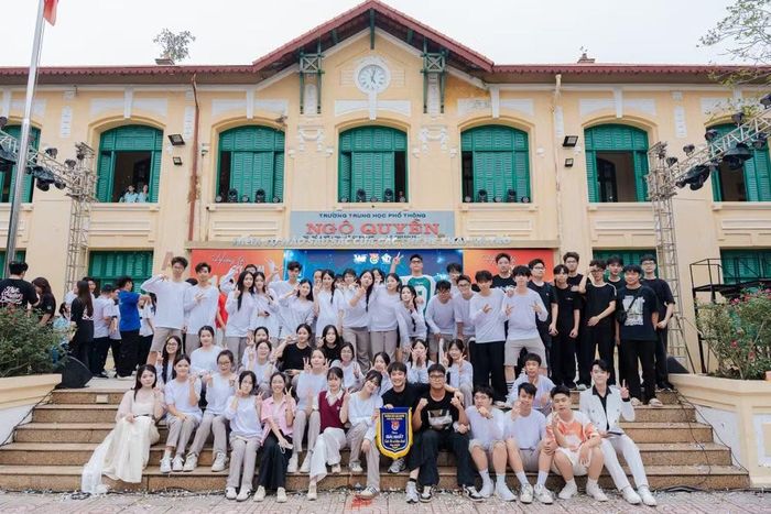 Học sinh Trường THPT Ngô Quyền. Ảnh: Fanpage nhà trường
