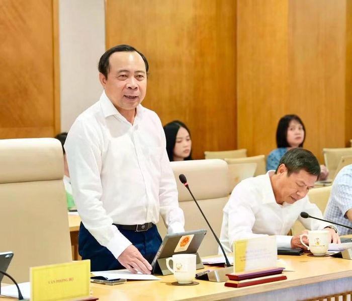 Bộ trưởng Bộ Khoa học và Công nghệ Vũ Hải Quân phát biểu chỉ đạo tại buổi làm việc - Ảnh: Bộ Khoa học và Công nghệ.