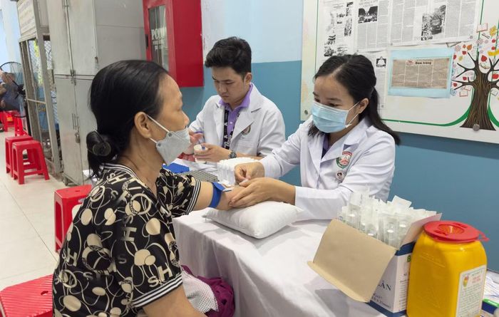 Phường Tân Định, TPHCM triển khai khám sức khỏe cho nhân dân. (Ảnh: Địa phương cung cấp)