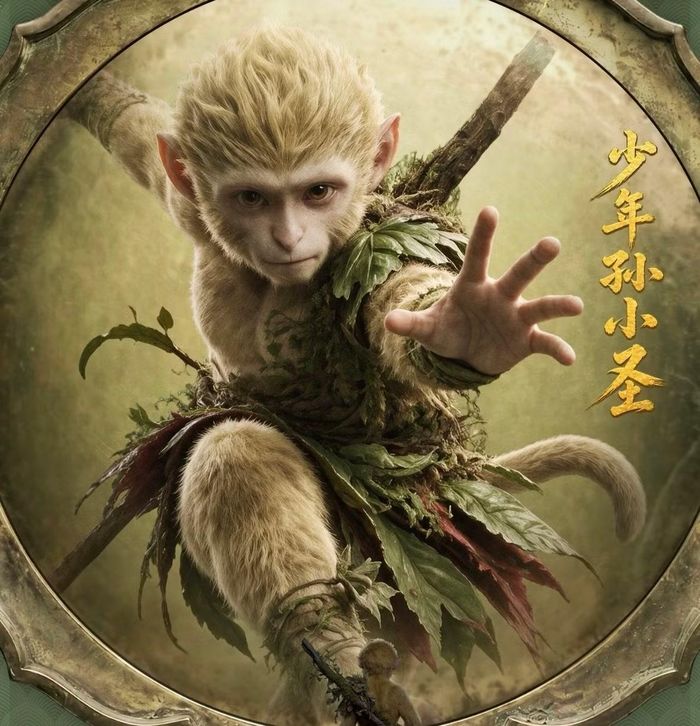 Tạo hình của Tôn Tiểu Thánh khi mới ra đời và khi còn là một chú khỉ nhỏ.
