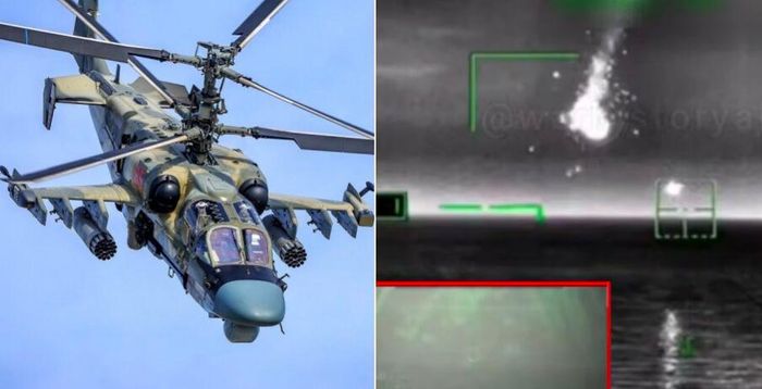Hình ảnh trực thăng Ka-52 và máy bay không người lái bị bắn hạ