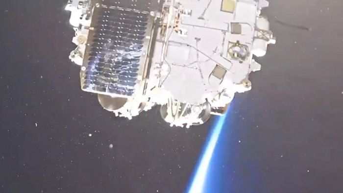 Khoảnh khắc một trong các vệ tinh Rassvet tách ra từ tên lửa Soyuz hồi tháng 3. Ảnh: Bureau 1440