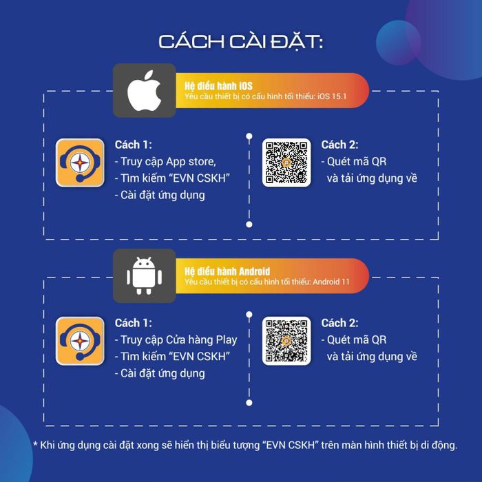 Cách cài đặt ứng dụng EVN CSKH
