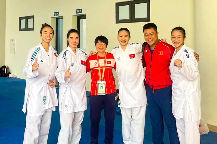 Sự vắng mặt của Mỹ Tâm tạo nên khoảng trống cho đội tuyển Karate Việt Nam. Ảnh FBNV.