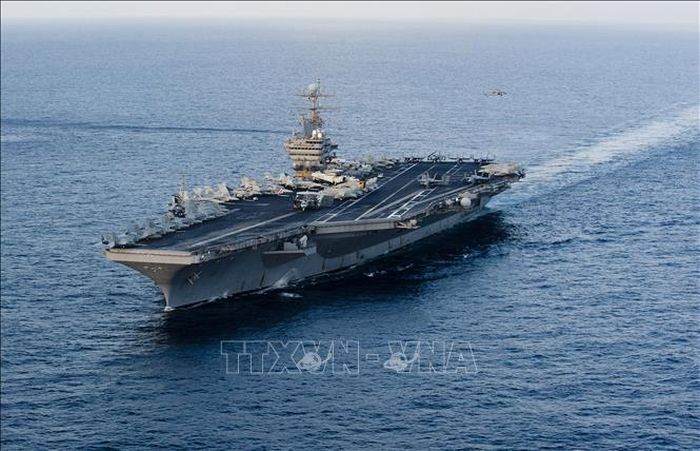 Tàu sân bay USS Abraham Lincoln của Mỹ. Ảnh: AFP/ TTXVN