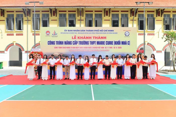 Công trình nâng cấp Trường THPT Marie Curie (khối nhà C) được hoàn thành và đưa vào sử dụng trước năm học mới.