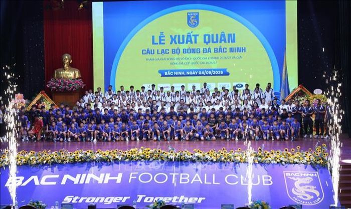 Bắc Ninh FC xuất quân tham dự V.League 1 mùa giải 2026/2027. Ảnh: Danh Lam/TTXVN
