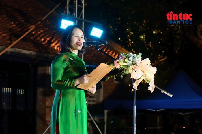 Tiến sĩ Đường Ngọc Hà, Phó Giám đốc Trung tâm Hoạt động Văn hóa Khoa học Văn Miếu – Quốc Tử Giám, Phó Trưởng Ban Tổ chức cuộc thi phát biểu tại sự kiện.