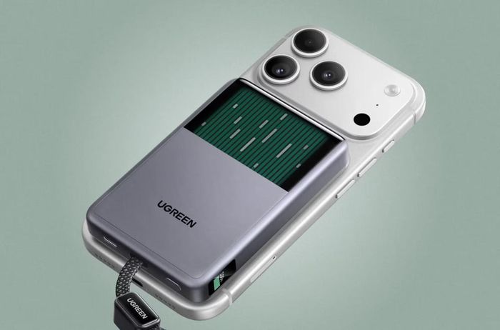 Người dùng có thể nhìn thấy chất làm mát tuần hoàn bên trong sạc dự phòng MagFlow Pro. Ảnh: Ugreen.