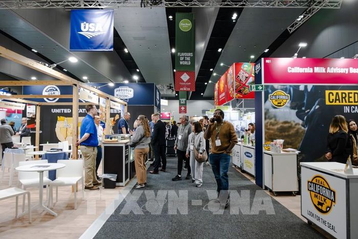 Hội chợ Fine Food Australia 2026 thu hút hơn 950 doanh nghiệp quốc tế tham dự. Ảnh: Diệu Linh - P/v TTXVN tại Australia