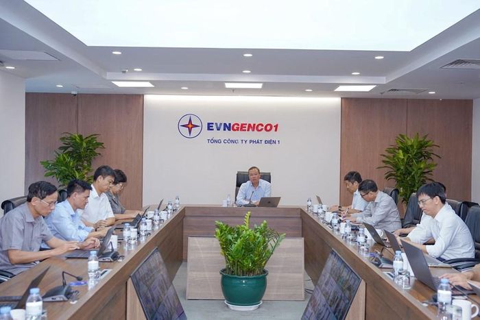 Tổng Giám đốc EVNGENCO1 Lê Hải Đăng chủ trì hội nghị giao ban tháng 9. Ảnh: EVNGENCO1 