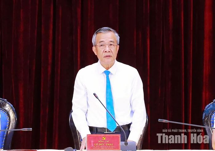 Bí thư Tỉnh ủy Lê Đức Thái phát biểu kết luận hội nghị.