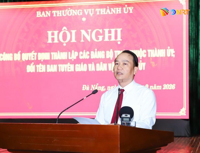 Đồng chí Nguyễn Đình Vĩnh phát biểu nhận nhiệm vụ. Ảnh: NGỌC PHÚ
