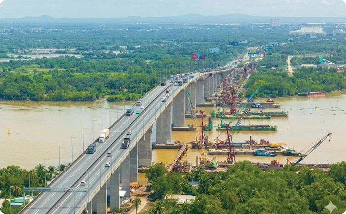 Thi công mở rộng dự án Đường cao tốc Thành phố Hồ Chí Minh - Long Thành - Dầu Giây đoạn qua Đồng Nai. Ảnh: Lê An