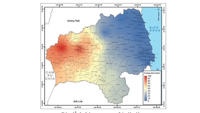 Bản đồ dự báo mưa trong 24 giờ tới.
